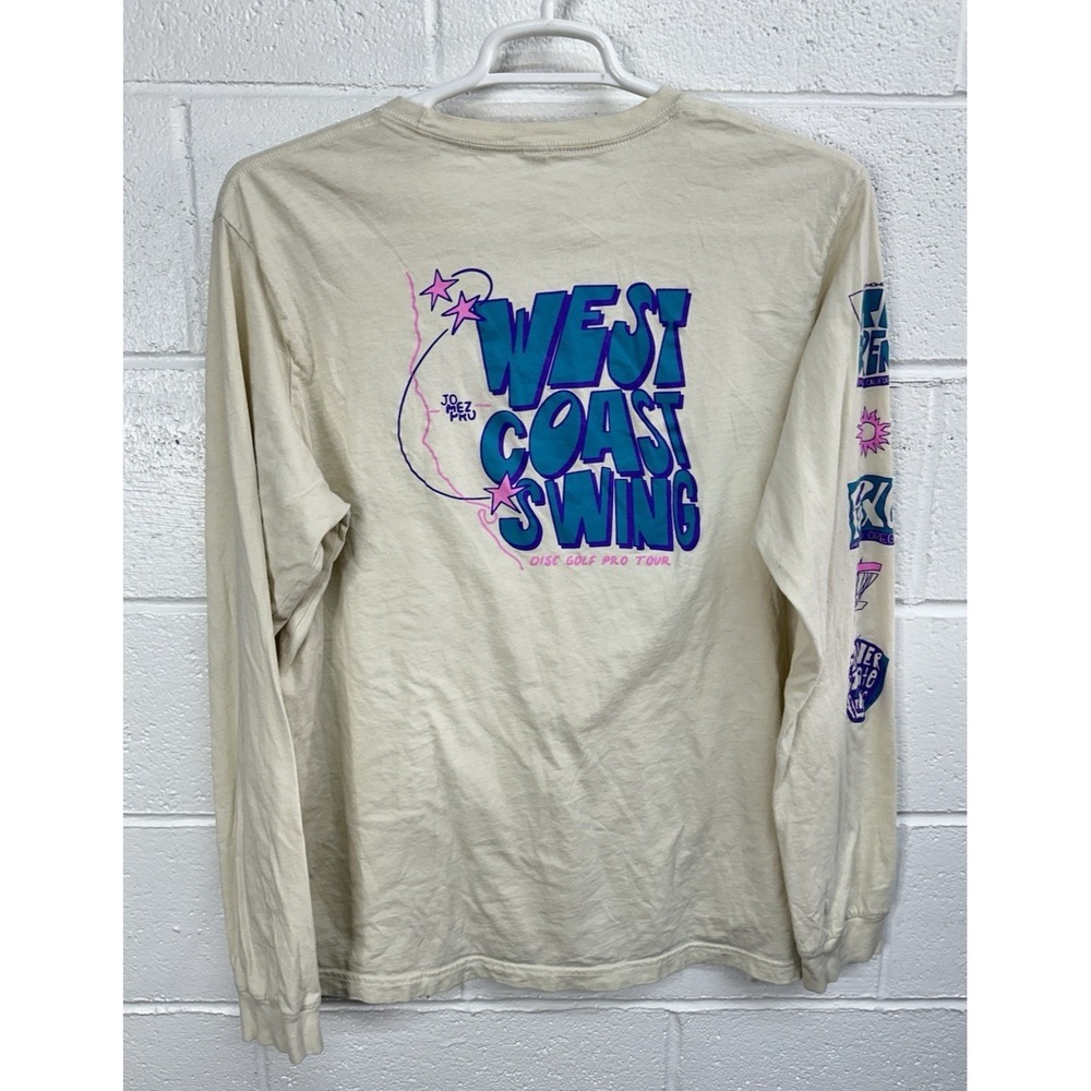Jomez Pro Long Sleeve Shirt Cream West Coast Swing Disc Golf /‎ Men's XL